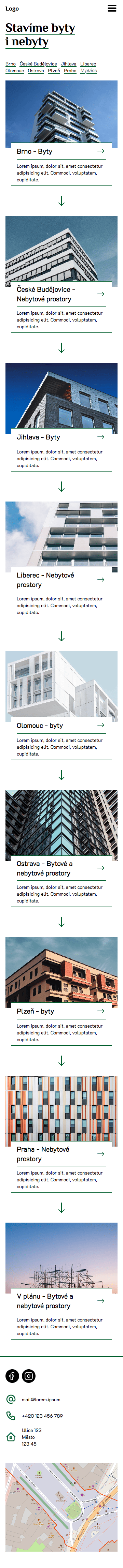 Náhled designu webu